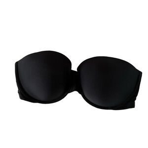 Victorias Secret Very Sexy Strapless Black Bra 38D Padded Push Up Comfort